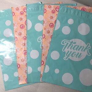 20 Blue Teal Bubble Thank You And Happy Face Mailers 10x13